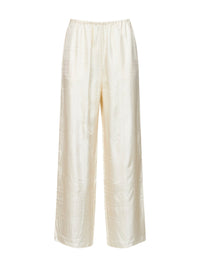 Toteme Women Cream Monogram Silk Pj Trousers