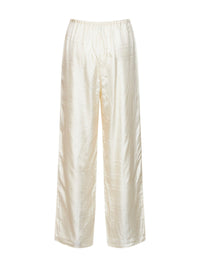 Toteme Women Cream Monogram Silk Pj Trousers