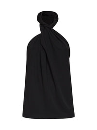 Toteme Women Black Jersey Twisted Halter Top