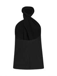 Toteme Women Black Jersey Twisted Halter Top