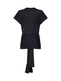 Toteme Women Black Jersey Tie-Waist Top