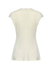 Toteme Women Ecru Fluid Jersey Everyday Top