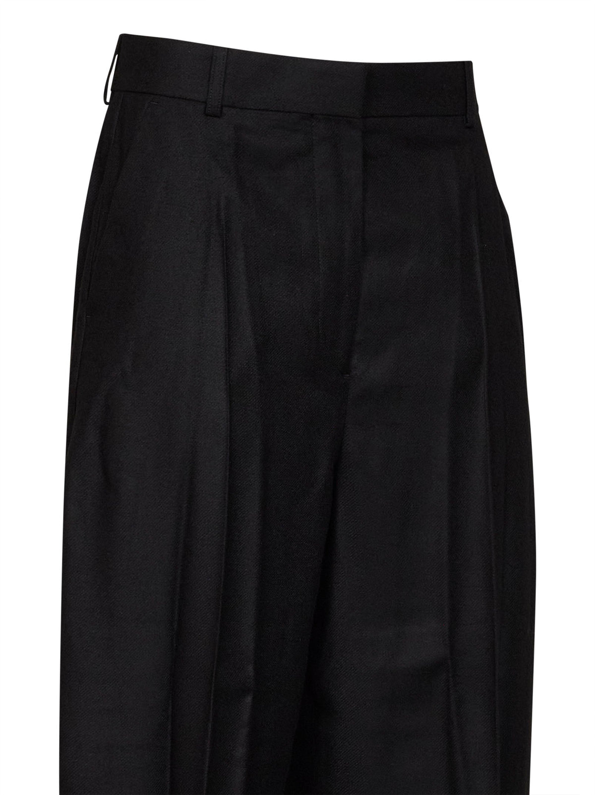 TOTEME Toteme Women Black Flannel High-Waisted Trousers