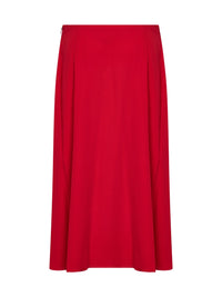 VALENTINO Valentino Women Red Silk Georgette Flared Midi Skirt