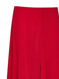 VALENTINO Valentino Women Red Silk Georgette Flared Midi Skirt