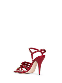 VALENTINO GARAVANI Valentino Garavani Women Red Kidskin Rockstud 100Mm Sandals