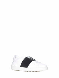VALENTINO GARAVANI Valentino Garavani Men White Calfskin Open Sneakers
