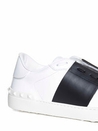 VALENTINO GARAVANI Valentino Garavani Men White Calfskin Open Sneakers