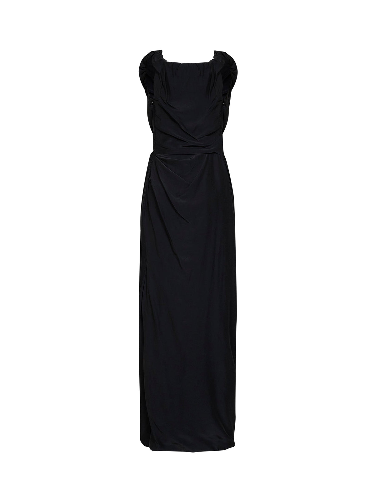 VIVIENNE WESTWOOD Vivienne Westwood Women Black Viscose And Silk Ginnie Amber Long Dress