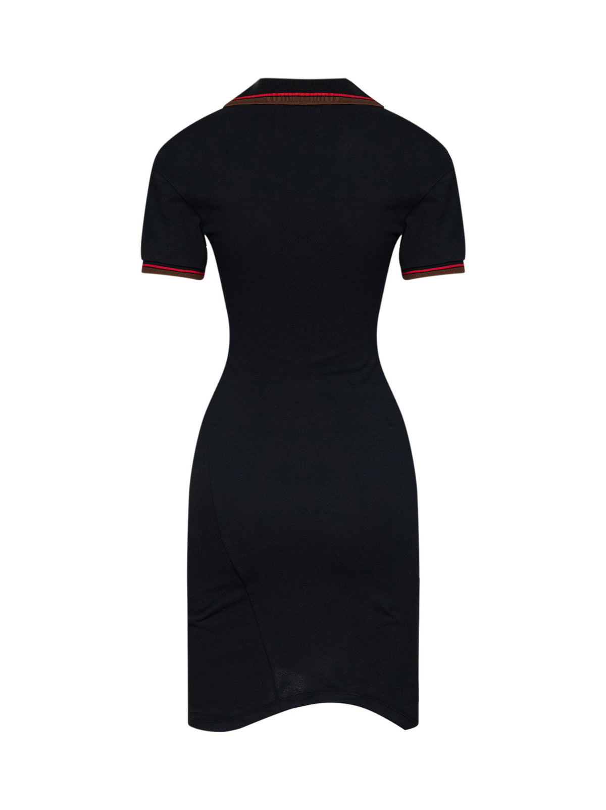 VIVIENNE WESTWOOD Vivienne Westwood Women Black Cotton Piqué Glory Asymmetric Polo Mini Dress