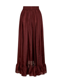ZIMMERMANN Zimmermann Women Merlot Silk Habotai Aster Maxi Skirt
