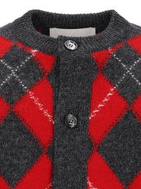 Ami Men Argyle Pattern Cardigan