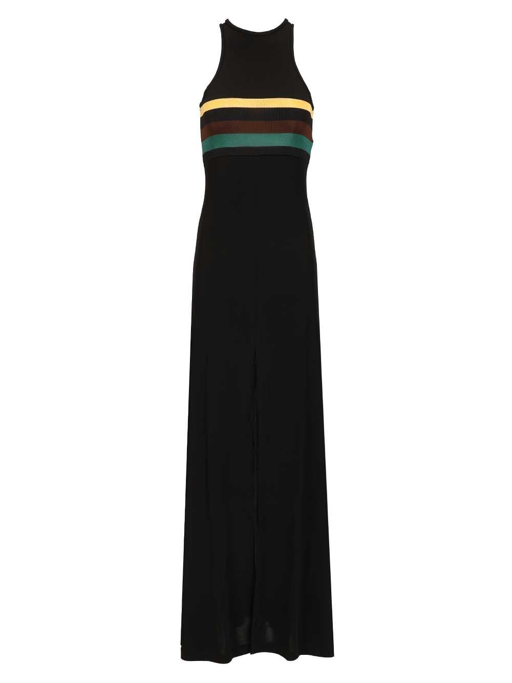 SAINT LAURENT Saint Laurent Women Striped Jersey Crepe Tank Dress