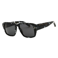 Philipp Plein Sunglasses Square Full Rim, Marble Black Frame and Grey Lens SPP081SPP081