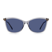 Jimmy Choo Sunglasses Square Full Rim, Transparent Grey Frame and Blue Lens BA/G/S0KB7KU