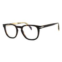 David Beckham Eyeglasses Square Full Rim, Havana Frame and Clear Demo Lens Lens DB7022/BB008600