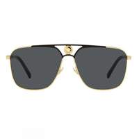 Versace Versace Sunglasses Square Full Rim, Gold Matte Black Frame and Dark Grey Lens VE2238143687