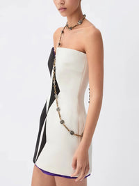 Versace Women Silk Duchesse Mini Dress