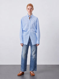 Loewe Women Fluid Wool Striped Shirt