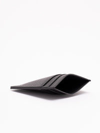 Saint Laurent Men Tiny Cassandre Card Case In Grained Leather