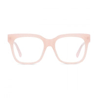 Stella McCartney Eyeglasses Square Full Rim, Shiny Milky Pink Frame and Clear Demo Lenses Lens SC50004I072
