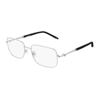 Montblanc Eyeglasses Square Full Rim, Gold Frame and Clear Demo Lenses Lens MB0072O003