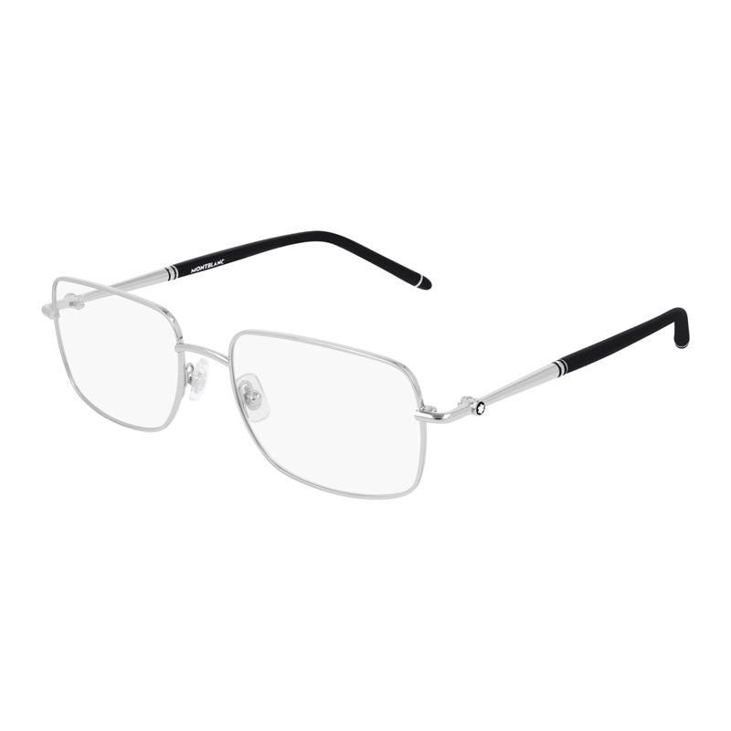 Montblanc Eyeglasses Square Full Rim, Gold Frame and Clear Demo Lenses Lens MB0072O003