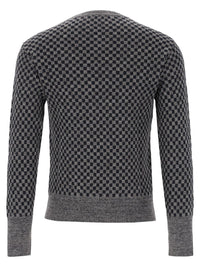 Vivienne Westwood Men Checkered Crewneck Sweater With Embroidery