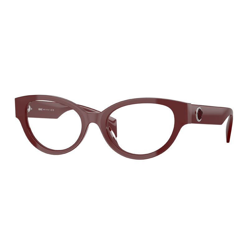 Versace Eyeglasses Cat Eye Full Rim, Pink Frame and Clear Demo Lenses Lens VE3361U5488