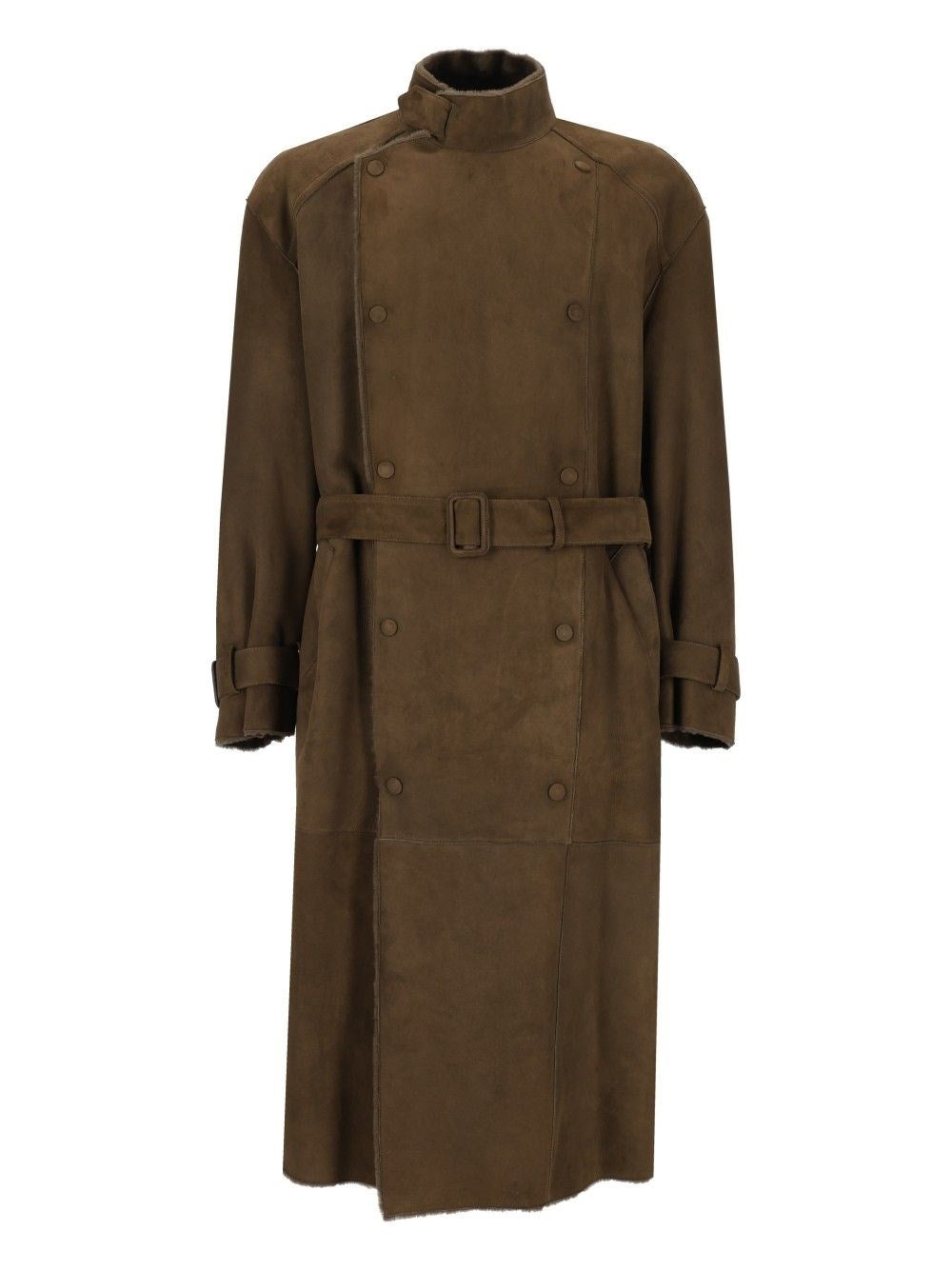Giorgio Armani Men Double-Breasted Trench Coat