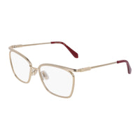 Salvatore Ferragamo Eyeglasses Square Full Rim, Gold Frame and Clear Demo Lens Lens SF2235710