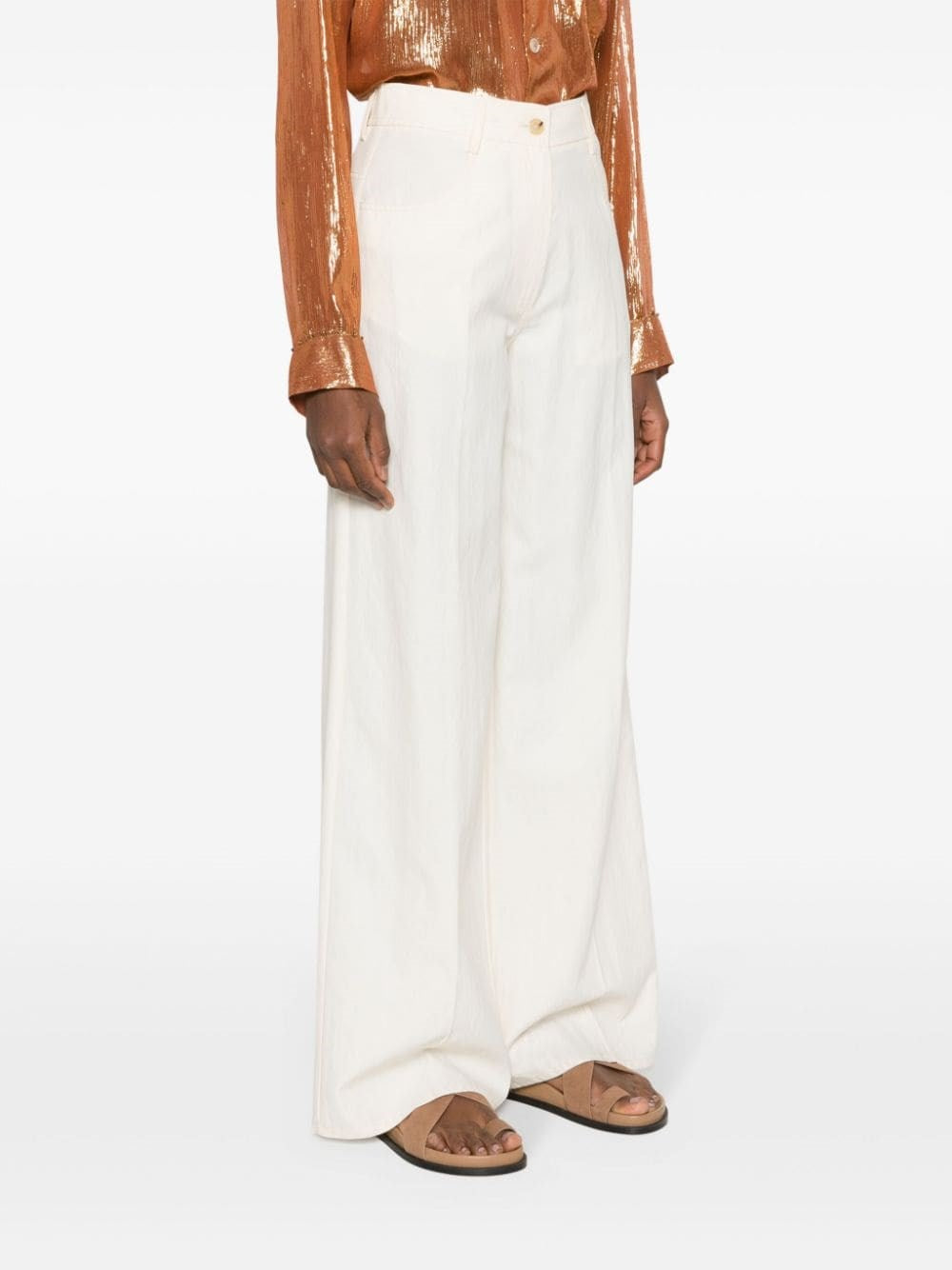 Forte_forte Forte_Forte Women Viscose And Cotton Twill Trousers