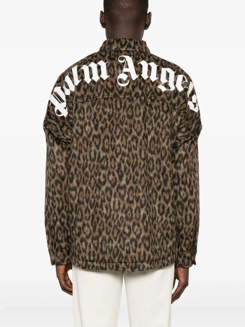 Palm Angels Men `Classic Logo` Animalier Overshirt