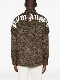 Palm Angels Men `Classic Logo` Animalier Overshirt