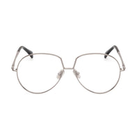 Max Mara Max Mara Eyeglasses Round Full Rim, Silver Frame and Clear Demo Lems Lens MM5119014