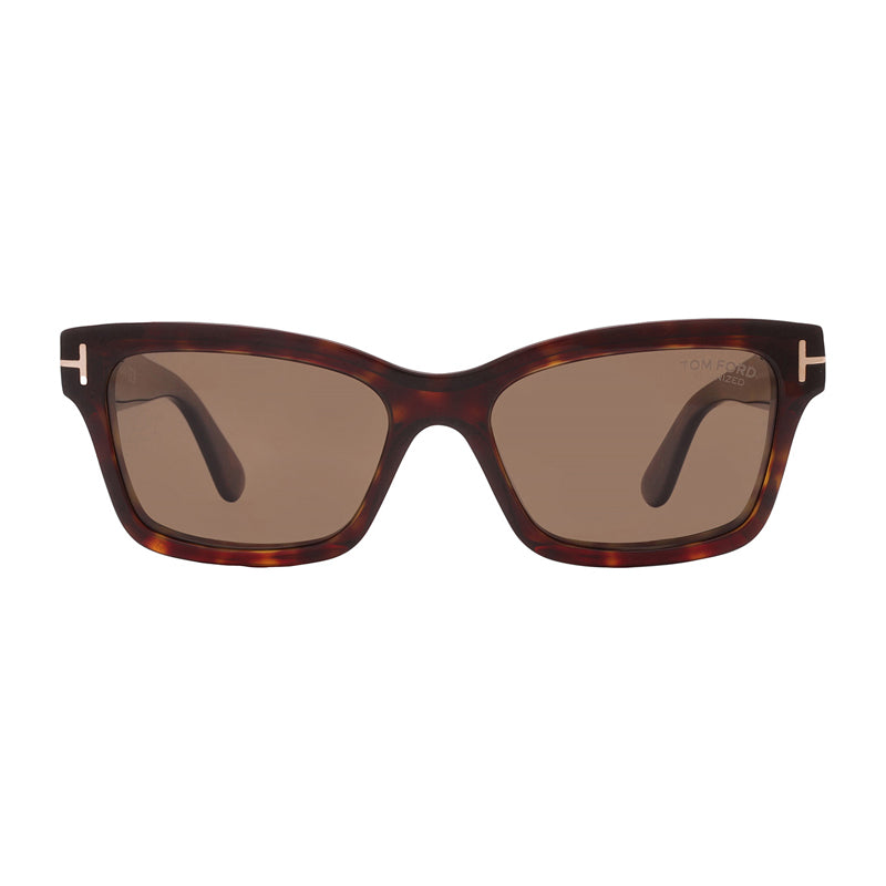 Tom Ford Sunglasses Rectangle Full Rim, Ivory Frame and Pink Mirror Lens FT108525Z