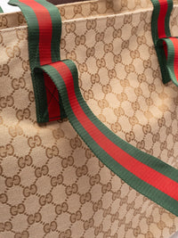 Gucci Men `Gg` Canvas Tote Bag