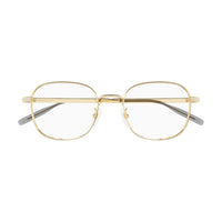 Montblanc Eyeglasses Square Full Rim, Gold Frame and Clear Demo Lens Lens MB0238OK001