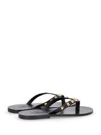 Valentino Garavani Men Rockstud Leather Thong Sandals