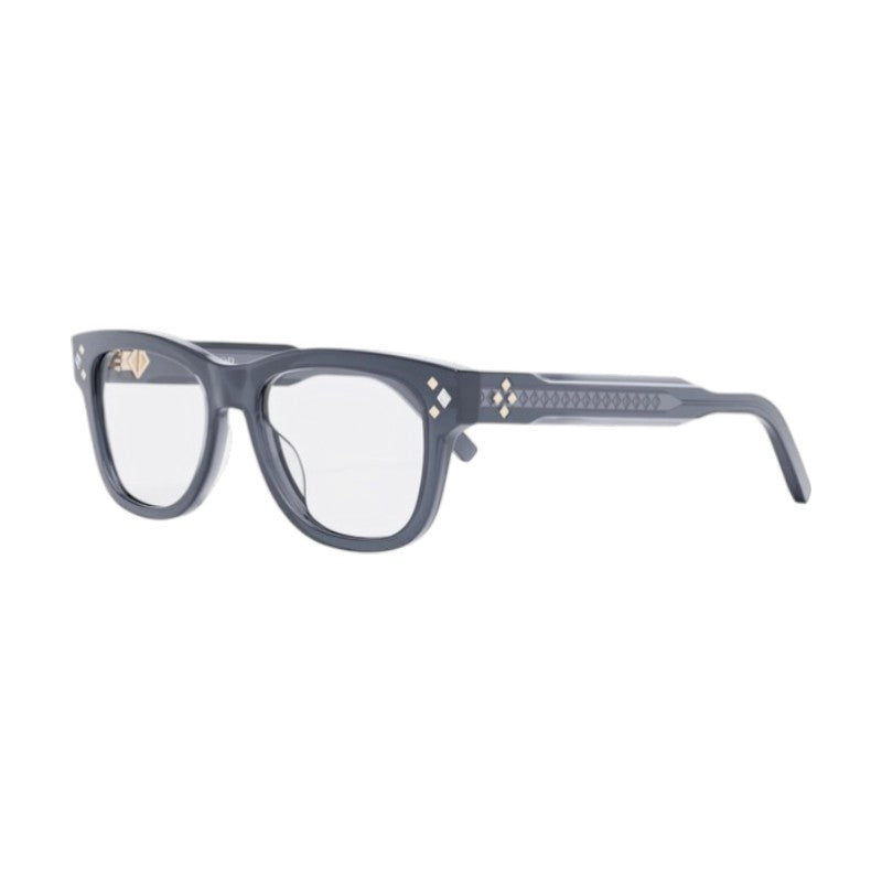 Dior Eyeglasses Square Full Rim, Shiny Dark Havana Frame and Clear Demo Lenses Lens CDDIAMONDOS1I2000