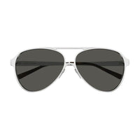 Saint Laurent Sunglasses Aviator Full Rim, Silver Frame and Grey Lens SL734002