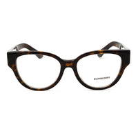 Burberry Eyeglasses Round Full Rim, Dark Havana Frame and Clear Demo Lenses Lens BE2421F3002