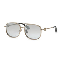 Roberto Cavalli Sunglasses Aviator Full Rim, Shiny Grey Gold Frame and Grey Gradient Lens SRC059M8FFX