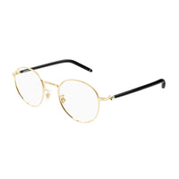 Montblanc Montblanc Eyeglasses Square Full Rim, Gold Frame and Clear Demo Lens Lens MB0273O001