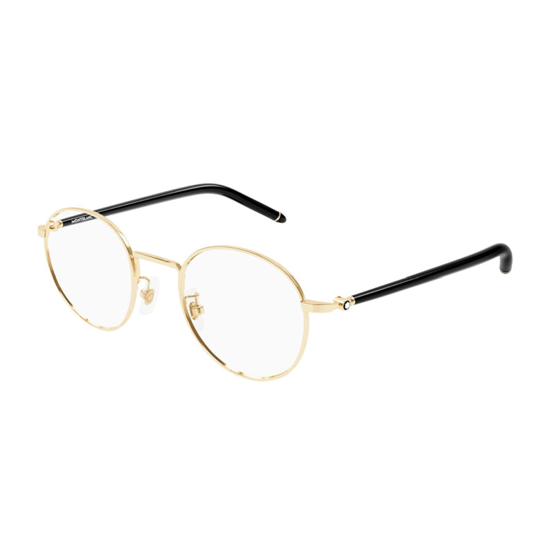 Montblanc Montblanc Eyeglasses Square Full Rim, Gold Frame and Clear Demo Lens Lens MB0273O001