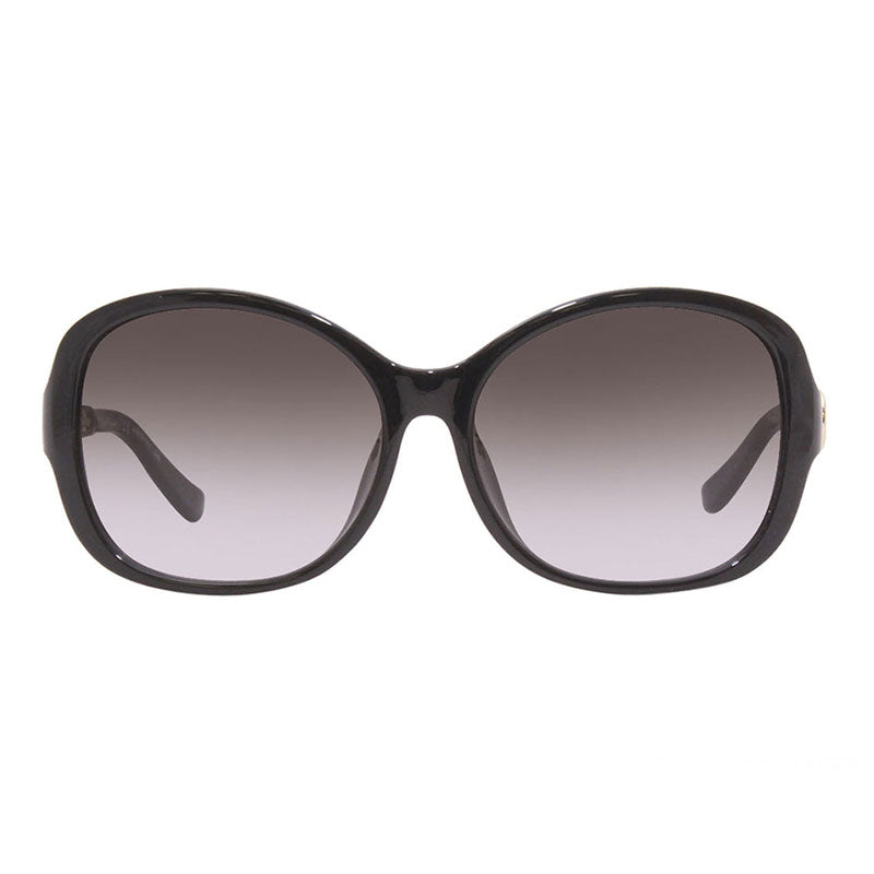 Salvatore Ferragamo Sunglasses Oval Full Rim, Black Frame and Grey Gradient Lens SF744SLA001