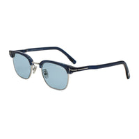 Tom Ford Sunglasses Browline Full Rim, Shiny Blue Frame and Blue Lens FT1119-D90A