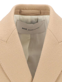 Ami Men Double-Breasted Wool Coat