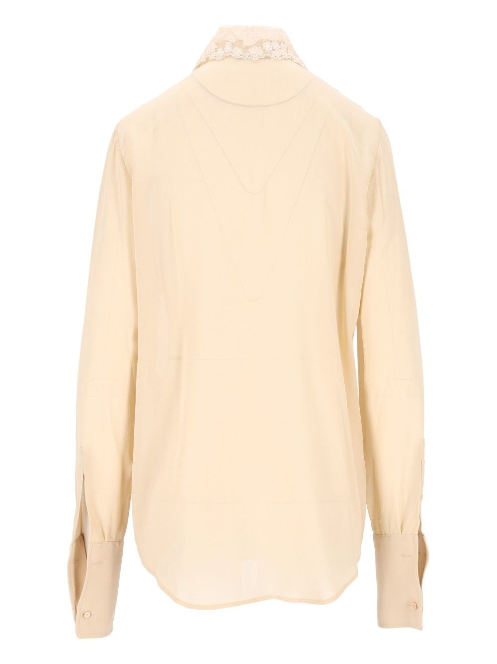 Fendi Women Parchment-Colored Georgette Shirt