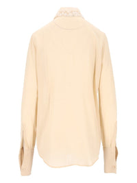 Fendi Women Parchment-Colored Georgette Shirt